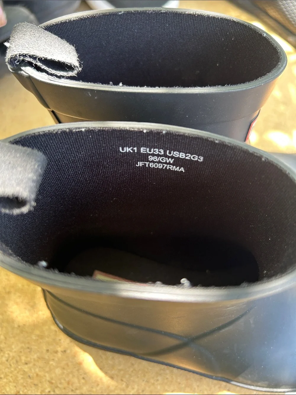 Hunter Kids Black Short Rain Boots